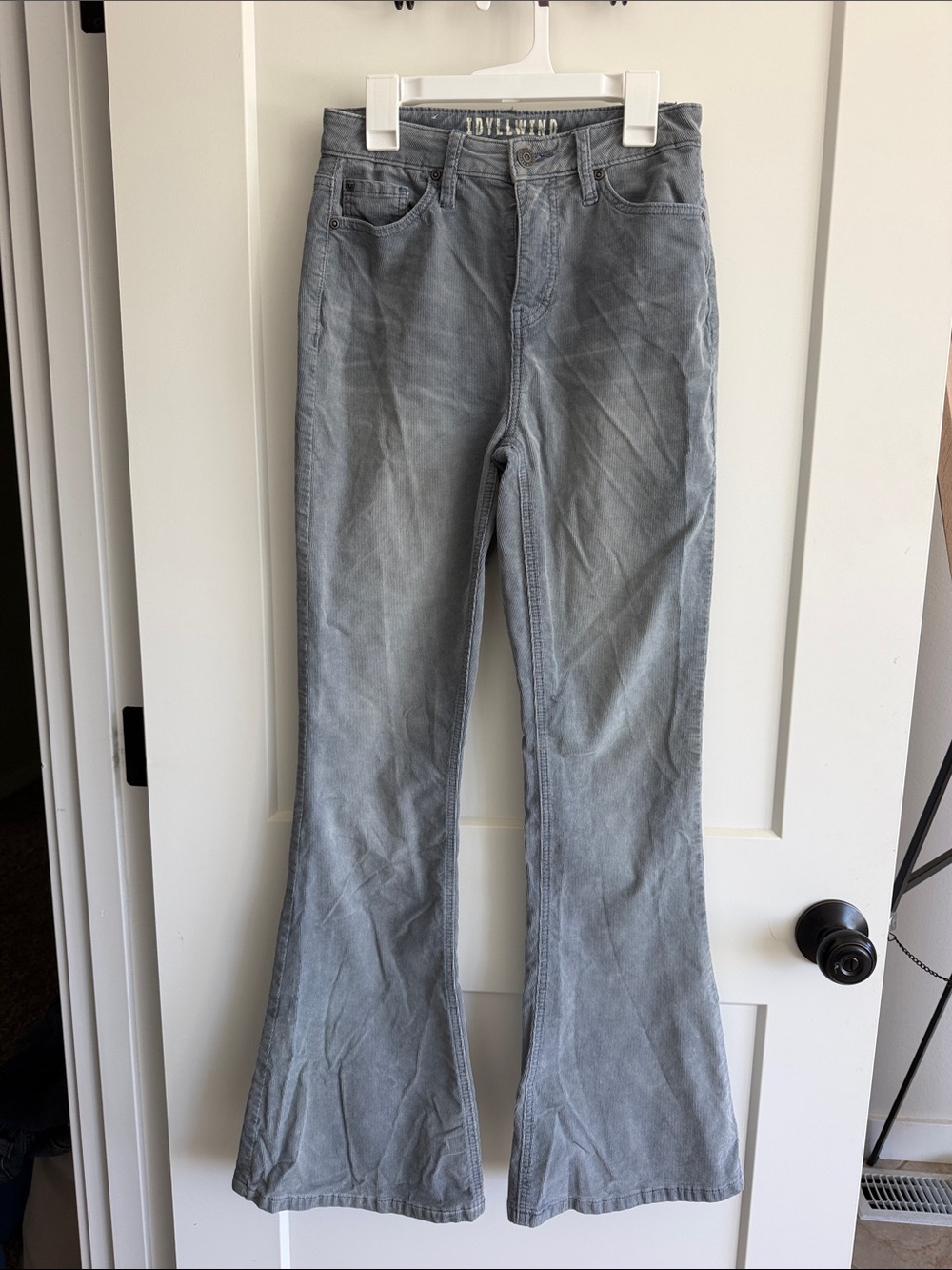 Idyllwind Light Gray High-Rise Flare Jeans